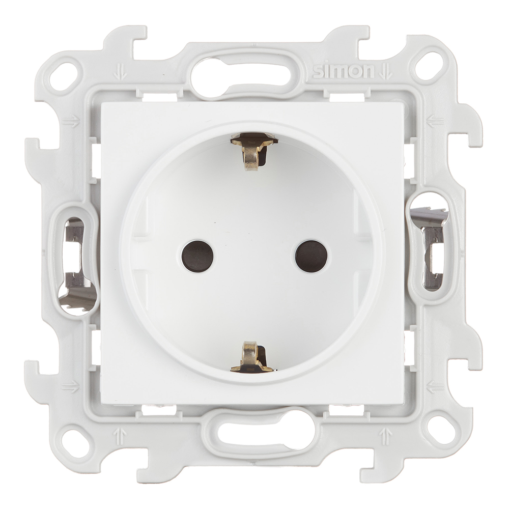 original-1553.jpg Розетка Simon 24 Harmonie встраиваемая белая со шторками (2420432-030) — изображение 1