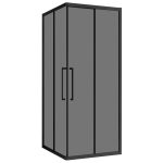 Душевой уголок Abber Schwarzer Diamant черный 80х80х195 см квадрат стекло тонированное 6 мм (AG02080BDTH)