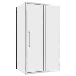 Душевой уголок Abber Schwarzer Diamant хром 160х85х195 см прямоугольник стекло прозрачное 6 мм (AG30160H-S85)