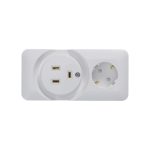 Розетка силовая комбинированная для электроплит Systeme Electric Wessen 59 открытая установка с заземлением 16 А 250 В IP20 белая (RA32-211R-B)