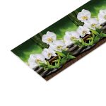 Панель стеновая ПВХ для кухни 4000х600х1 мм орхидеи белые