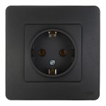 Розетка Systeme Electric Blanca встраиваемая антрацит (BLNRS001016)