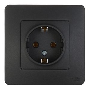 Розетка Systeme Electric Blanca встраиваемая антрацит (BLNRS001016)