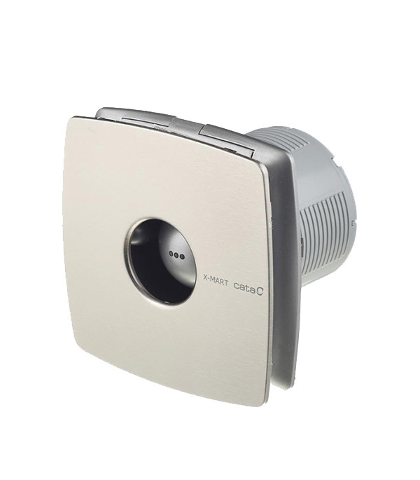 original-15779.jpg Вентилятор осевой Cata X-Mart 10 Inox Hydro с датчиком влажности и таймером d100 мм серебро — изображение 1