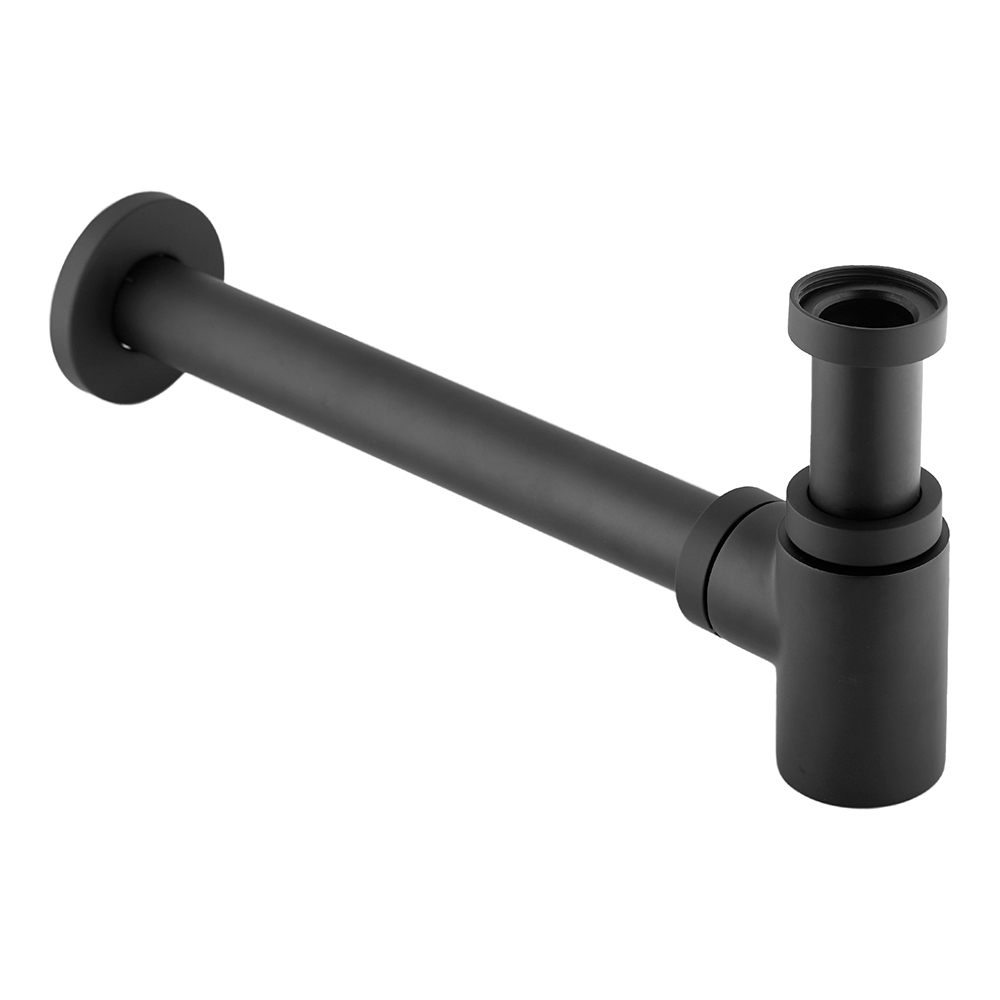 original-15801.jpg Сифон для раковины Wirquin Linies Mini 1 1/4х32 мм без выпуска с отводом черный (30722857) — изображение 1