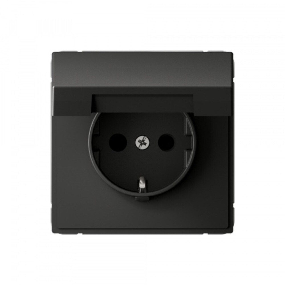 original-15809.jpg Розетка Systeme Electric ArtGallery встраиваемая базальт со шторками с крышкой (SE GAL001446) — изображение 1