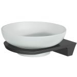 Мыльница для ванной WasserKraft Wiese K-8900 с держателем стекло/металл сталь (K-8929)