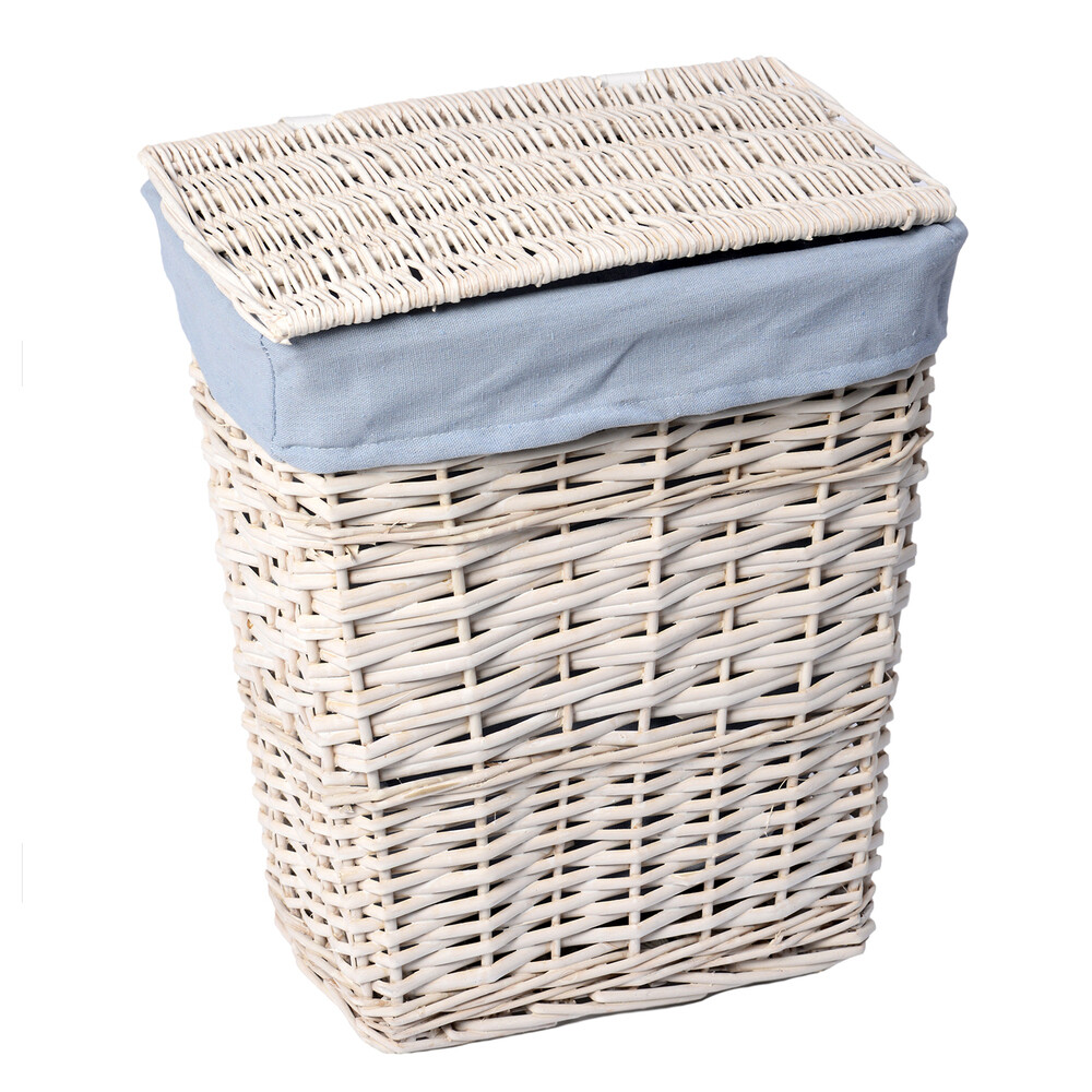 original-15835.jpg Корзина для белья WasserKraft Lippe 360х240х420 мм 34,6 л белая (WB-450-S) — изображение 1