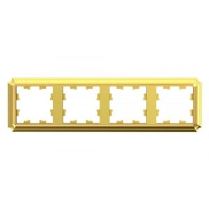 Рамка Systeme Electric AtlasDesign Antique четырехместная золото (ATN101604)