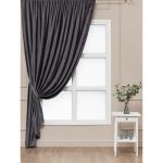 Штора бархат серая 200х270 см Amore Mio (18646)