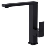 Смеситель для кухни Abber Daheim черный с высоким изливом однорычажный (AF8214B)