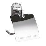 Держатель для туалетной бумаги Haiba с крышкой металл хром (HB1903)