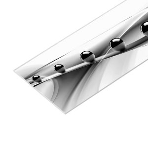 Панель стеновая пластик для кухни 3000х600х1,5 мм черные шары