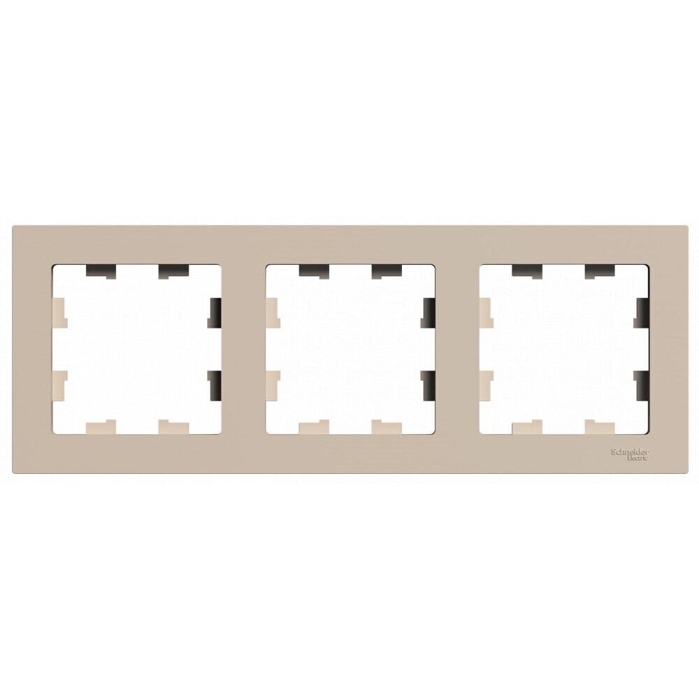 original-16060.jpg Рамка Systeme Electric AtlasDesign трехместная песочная (ATN001203) — изображение 1