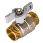 Кран шаровой латунный СТМ Стандарт 3/4 НР(ш) х 3/4 НР(ш) бабочка прямой (CWMMB034)