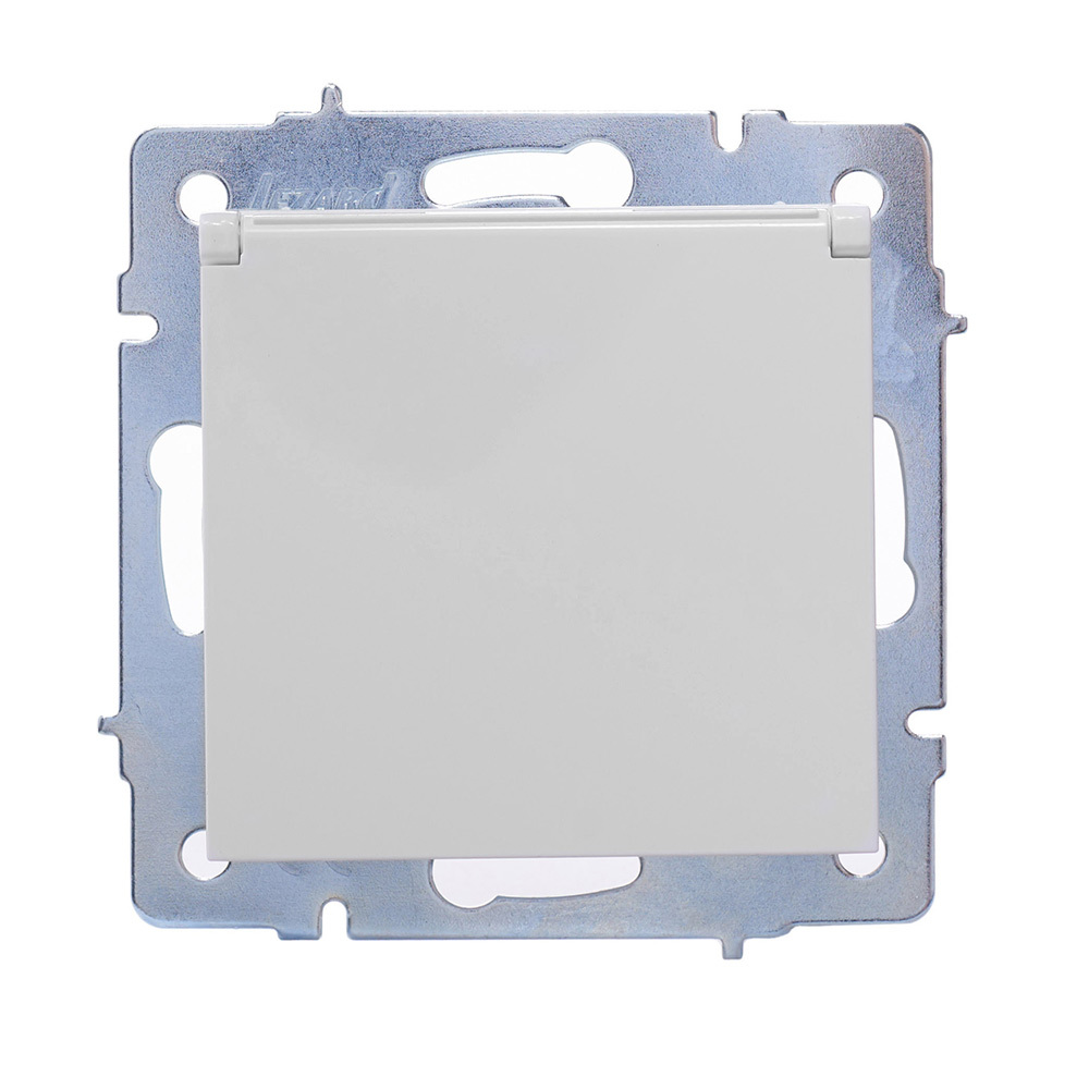 original-16129.jpg Розетка Lezard Vesna встраиваемая белая с крышкой (742-0288-123B) — изображение 1