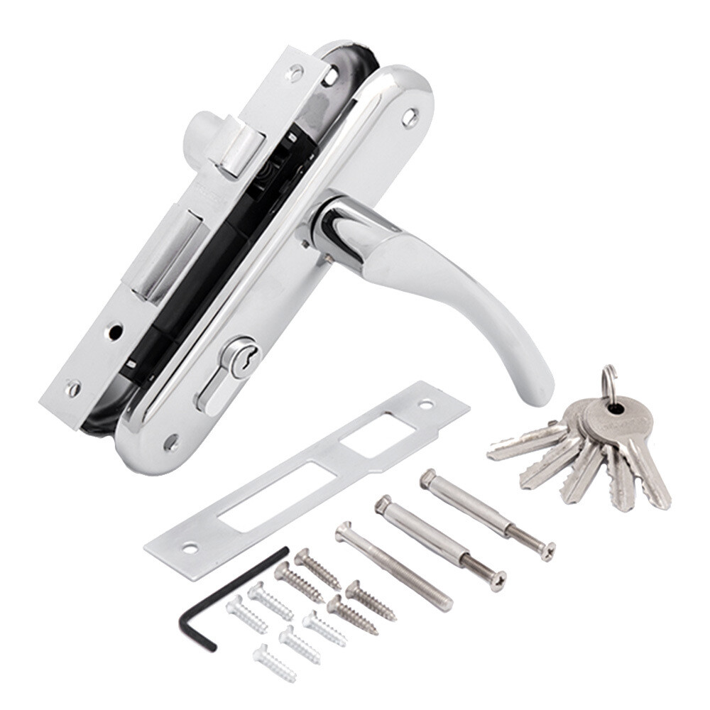 original-16320.jpg Замок врезной Palladium ЗВ AL 1613 CP универсальный с цилиндром хром 5 ключей — изображение 1