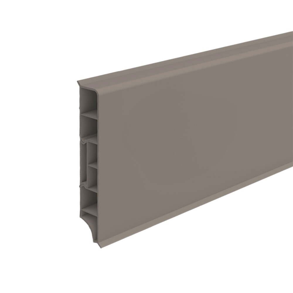 original-16370.jpg Плинтус ПВХ напольный Ideal Дюра 80 мм платиново-серый 2200 мм прямоугольный — изображение 1