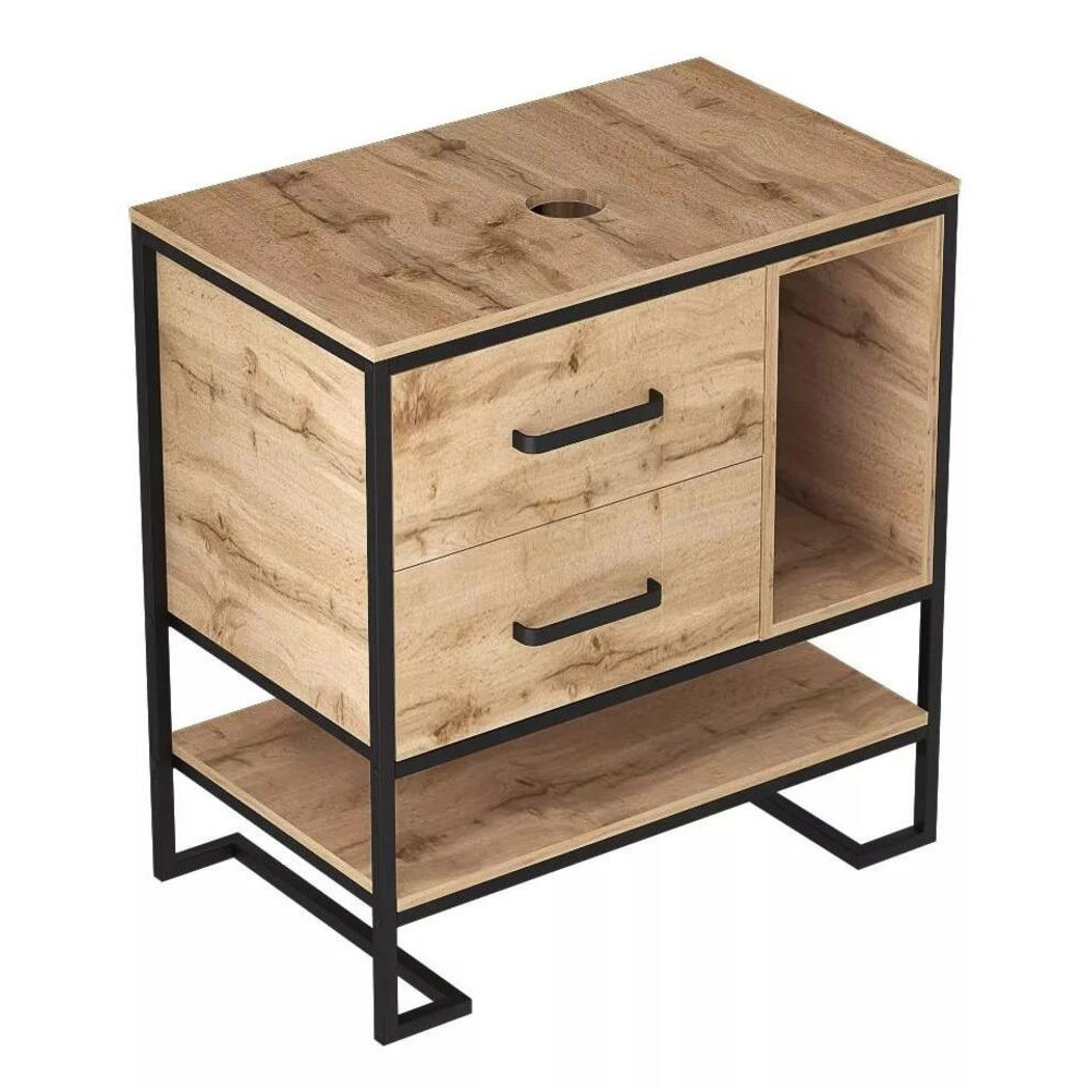 original-16449.jpg Тумба под раковину 1Marka Grunge Loft 80 см напольная дуб вотан (Ц0000005442/56447) — изображение 1