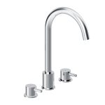 Смеситель для раковины встраиваемый Damixa Scandinavian Pure хром двухрычажный с поворотным изливом (360200000)