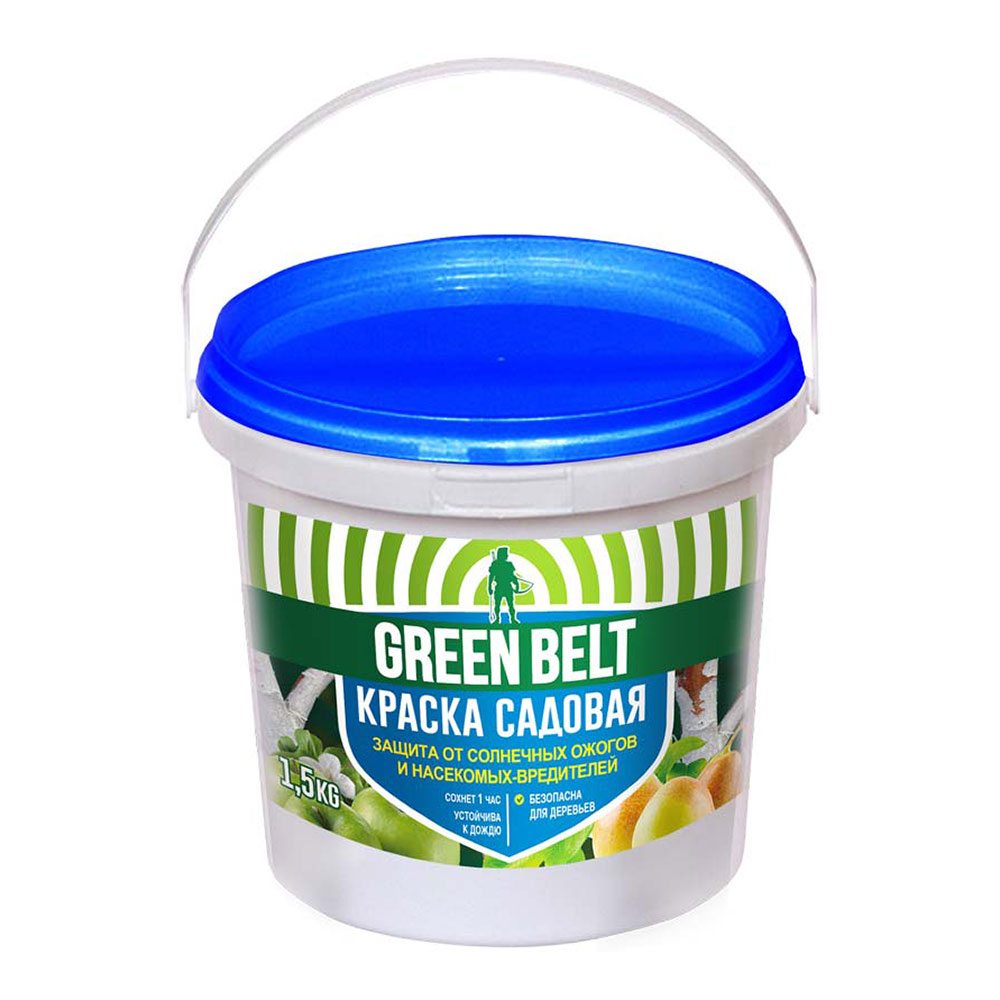 original-16605.jpg Средство для защиты деревьев от солнечных ожогов Green Belt краска садовая акриловая 1,5 л — изображение 1