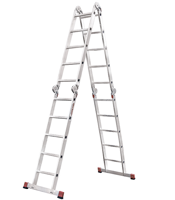 original-16635.jpg Лестница алюминиевая трансформер четырехсекционная 5 ступеней Новая высота профессиональная — изображение 1