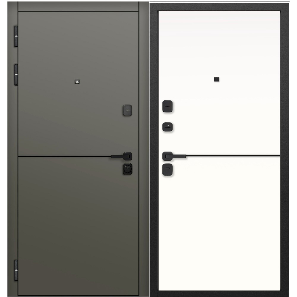 original-16943.jpg Дверь входная Ferroni 9СМ Молдинг левая сатин коричневый - эмалит белый 960х2050 мм — изображение 1