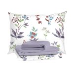 Комплект постельного белья Семейный тенсель Mona Liza Emma белый с простыней 240х260 см