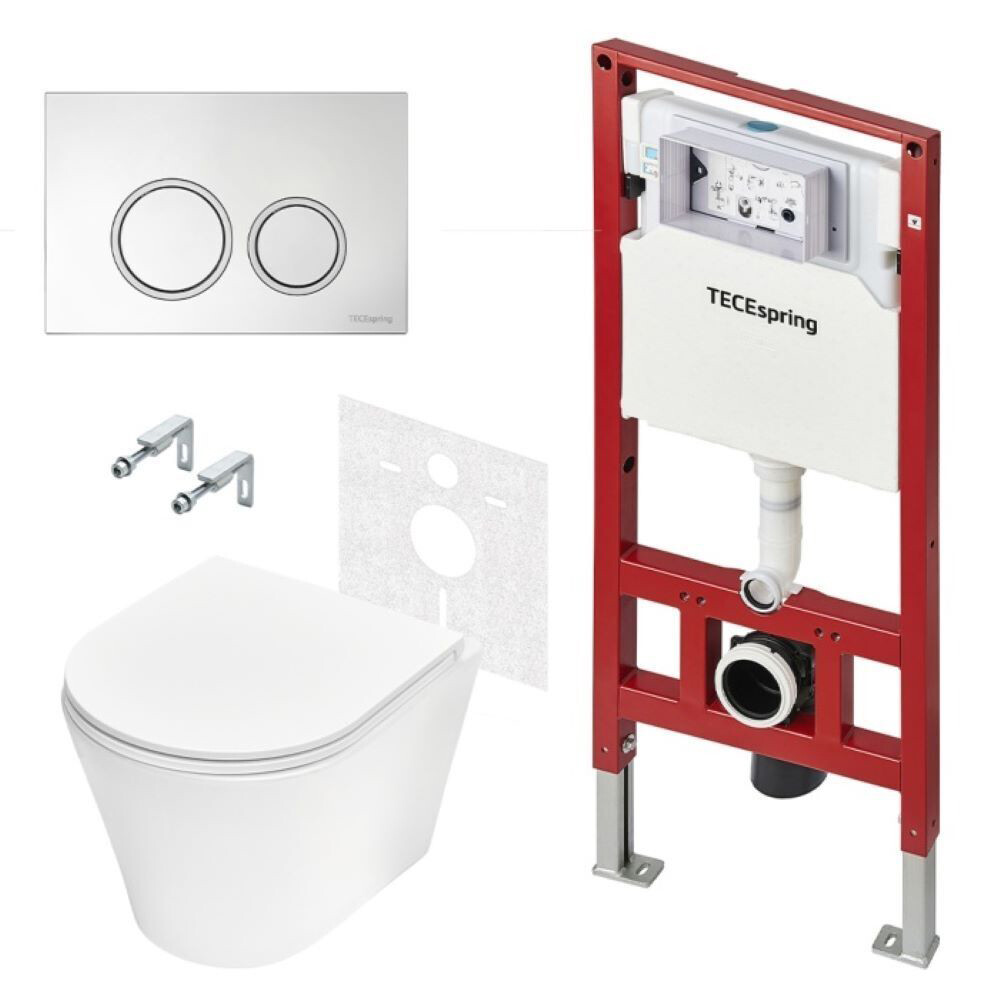 original-16981.jpg Комплект инсталляции TECE с унитазом Spring K с кнопкой хром и сиденьем дюропласт микролифт быстросъем (K955101WCKK401101WCK) — изображение 1
