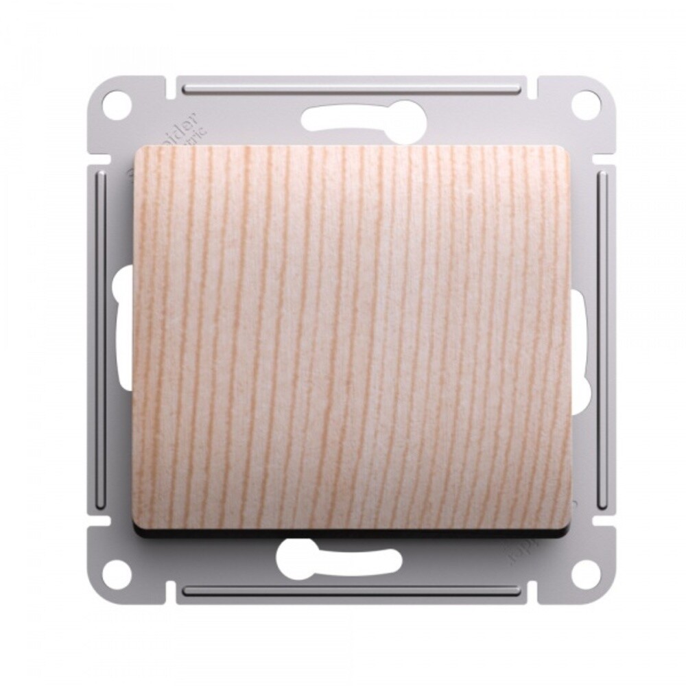 original-16998.jpg Переключатель Systeme Electric Glossa одноклавишный встраиваемый сосна (SE GSL001561) — изображение 1