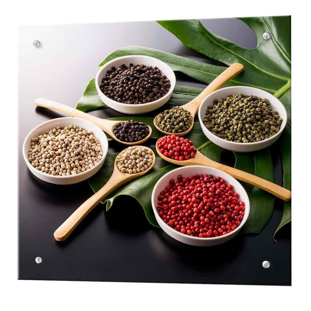 original-17178.jpg Панель стеновая закаленное стекло для кухни 600х600х4 мм четыре перца — изображение 1