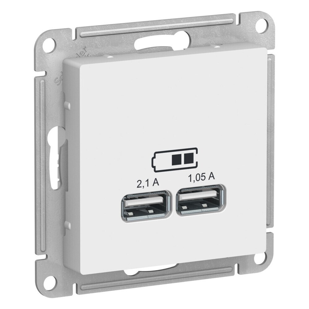 original-1722.jpg Розетка USB Systeme Electric AtlasDesign встраиваемая лотос 2хUSB-А (ATN001333) — изображение 1