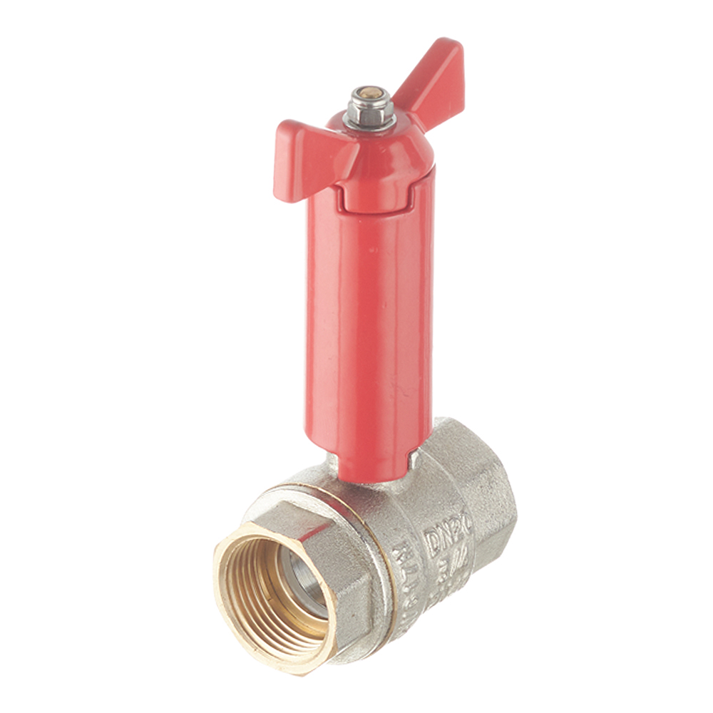 original-17338.jpg Кран шаровой латунный Valtec 3/4 ВР(г) х 3/4 ВР(г) проходной бабочка с удлиненным штоком прямой (VT.250.N.05) — изображение 1