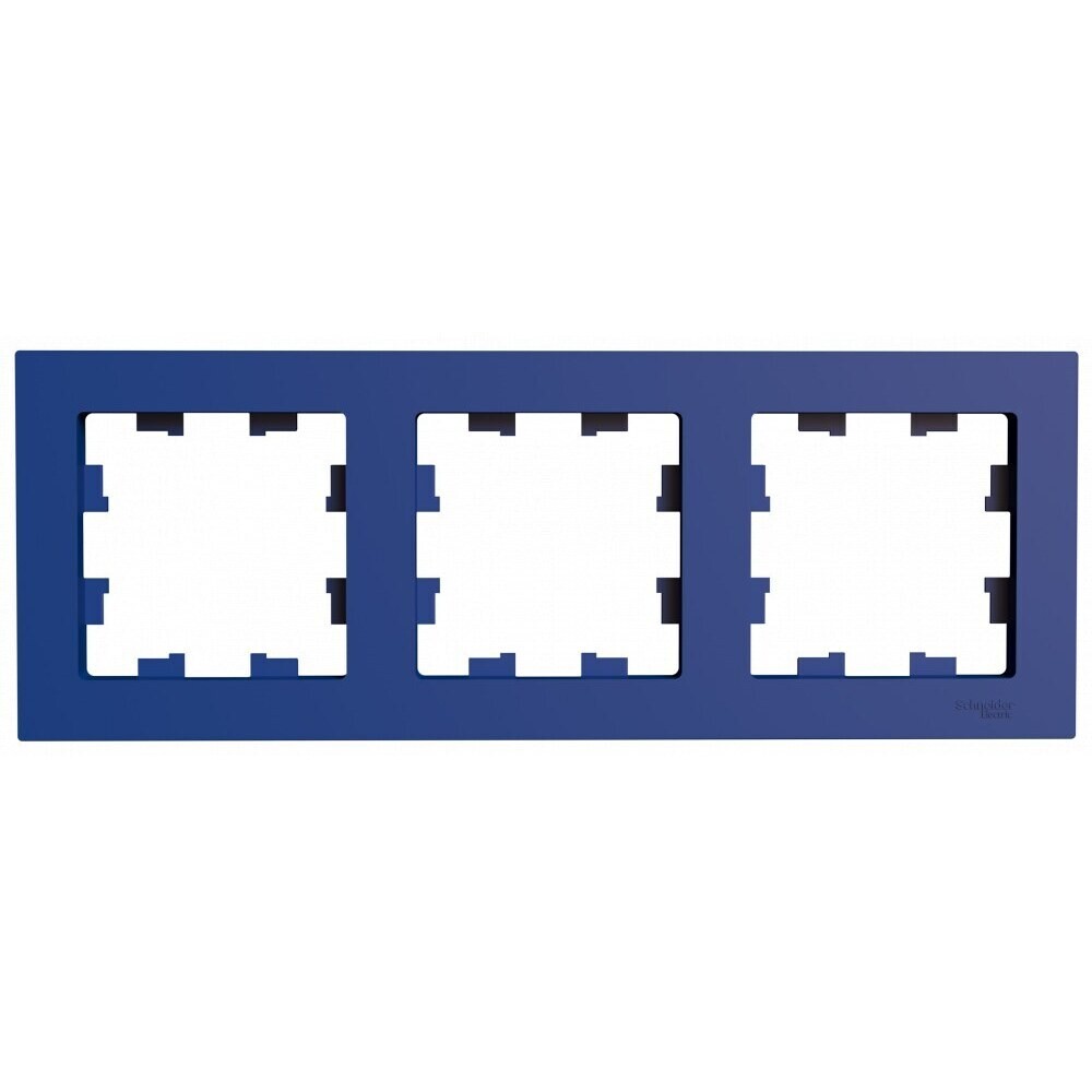 original-17472.jpg Рамка Systeme Electric AtlasDesign трехместная аквамарин (ATN001103) — изображение 1