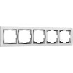 Рамка Werkel Snabb пятиместная хром/белая (a051665)