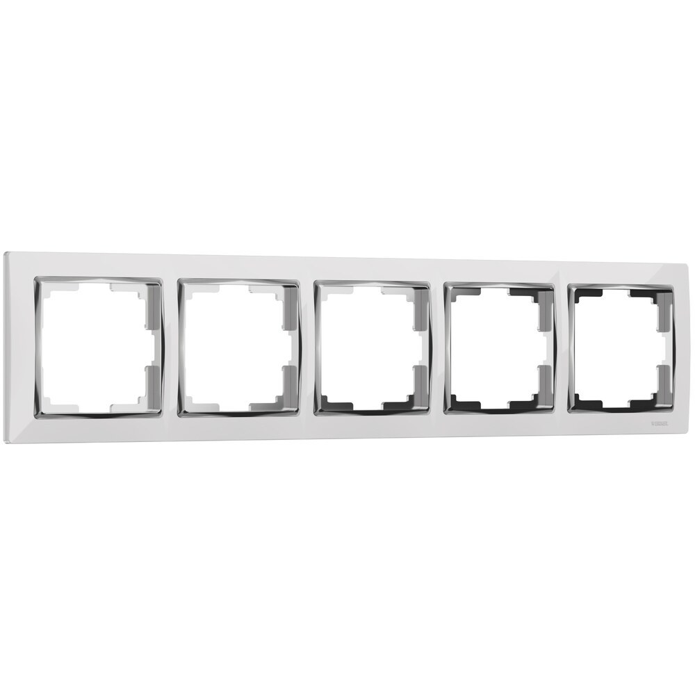 original-17509.jpg Рамка Werkel Snabb пятиместная хром/белая (a051665) — изображение 1