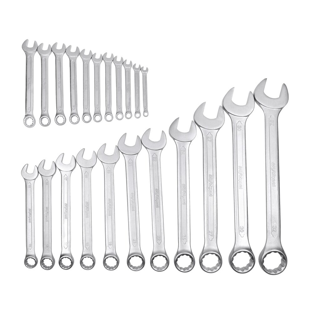 original-17525.jpg Набор гаечных ключей комбинированных AV Steel 6-32 мм (AV-031222) (22 шт.) — изображение 1