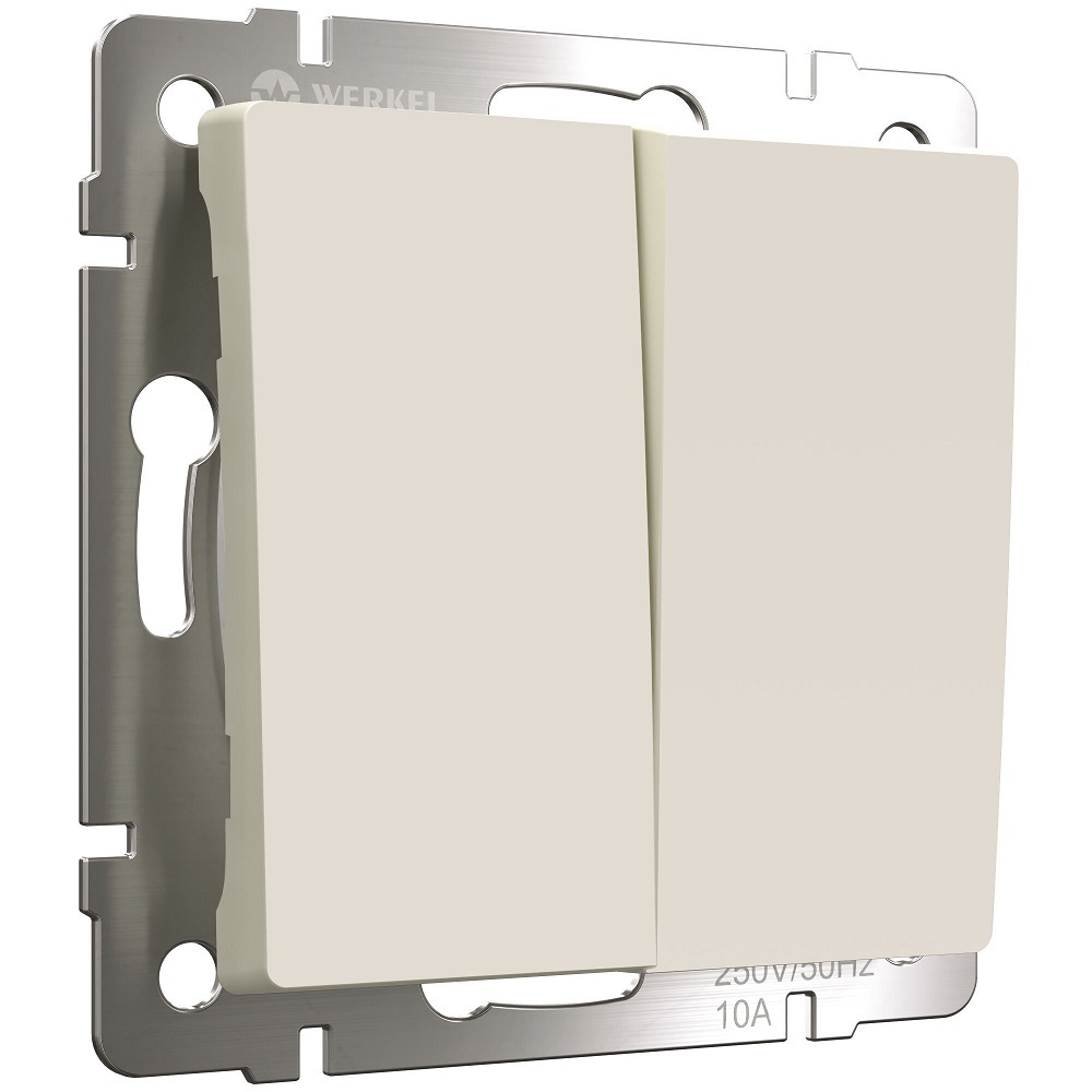 original-17678.jpg Выключатель Werkel двухклавишный встраиваемый айвори матовый проходной (a059281) — изображение 1