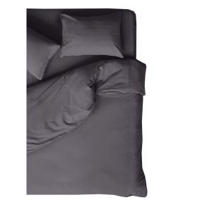Комплект постельного белья 1,5-спальный полисатин Livadia Stonewash графит с простыней 150х216 см