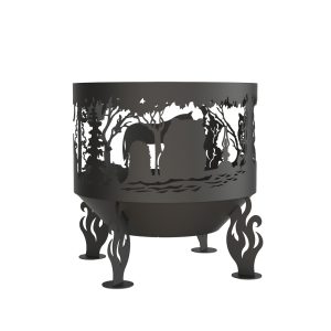 Чаша костровая Ежик в тумане 500 мм коническое дно 4 ножки