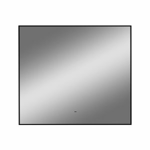 Зеркало с подсветкой прямоугольное 80х70 см в раме черной бесконтактный сенсор Continent Martina Led (ЗЛП4764)