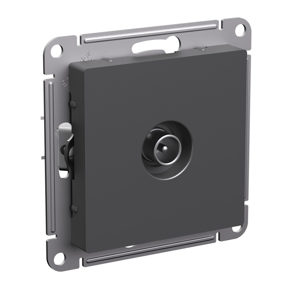 original-17821.jpg Розетка телевизионная Systeme Electric AtlasDesign встраиваемая базальт (ATN001492) — изображение 1