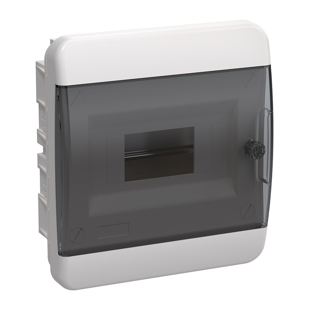 original-18155.jpg Щит распределительный встраиваемый IEK Tekfor ЩРВ-П-8 пластиковый IP41 240х218х102 мм 8 модулей прозрачная дверь — изображение 1