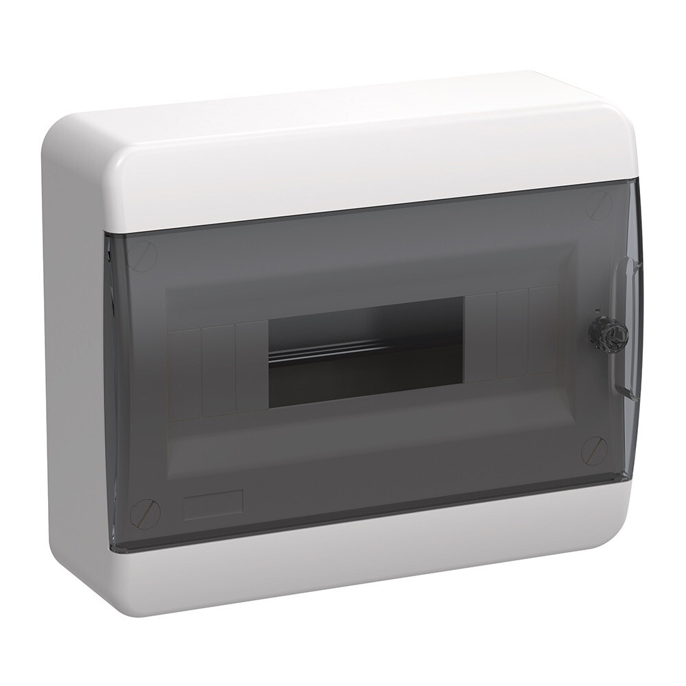 original-18157.jpg Щит распределительный навесной IEK Tekfor ЩРН-П-12 пластиковый IP41 240х290х102 мм 12 модулей прозрачная дверь — изображение 1