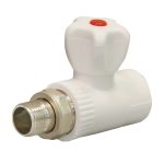 Кран шаровой полипропиленовый СТМ 20 мм х 3/4 НР(ш) для радиатора прямой (CPRS2034)