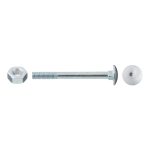 Болт мебельный оцинкованный 8х80 мм DIN 603 полусферическая головка с гайкой (2 шт.)