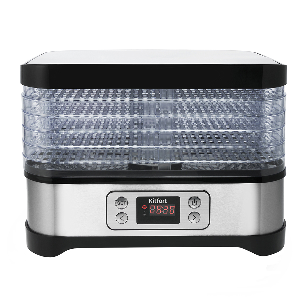 original-18350.jpg Сушилка для овощей и фруктов Kitfort КТ-1903 черно-серебристая — изображение 1