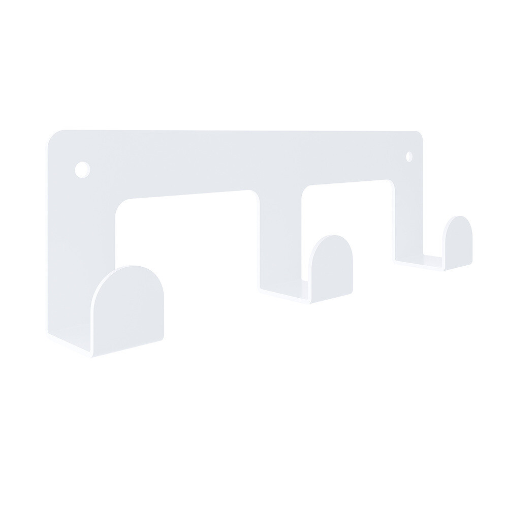 original-1851.jpg Вешалка для ванной Ulitka Scandy 3 крючка на шуруп металл белый (74104330) — изображение 1