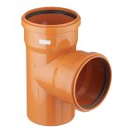 Тройник Valfex d160 мм 87,5° пластиковый для наружной канализации