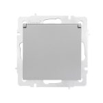 Розетка Lezard Vesna встраиваемая платина с крышкой (742-3588-123B)